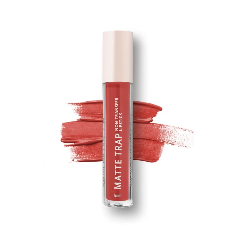 Matte Trap Liquid Lipstick | Non-Transfer & Waterproof Lipstick | 8-Hour Long Stay | Non-Drying Formula | 5ml (Brick Rust - Shade 04) thumbnail 6